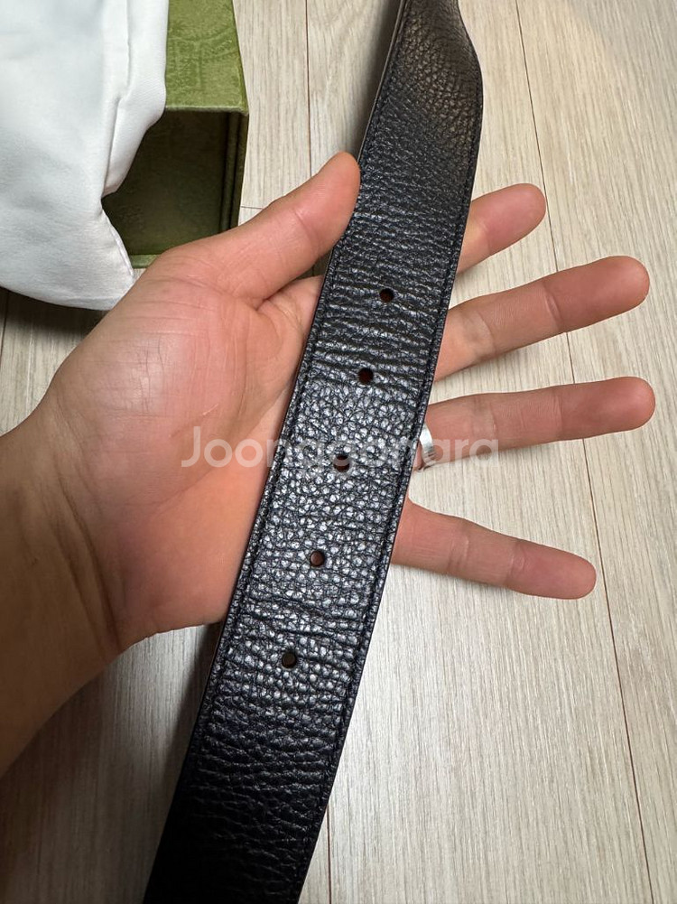 구찌 GG 마몽 벨트 블랙 + 풀박스 90cm--3