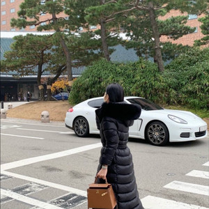 어라운드율 사가폭스 구스패딩 롱롱 블랙 s