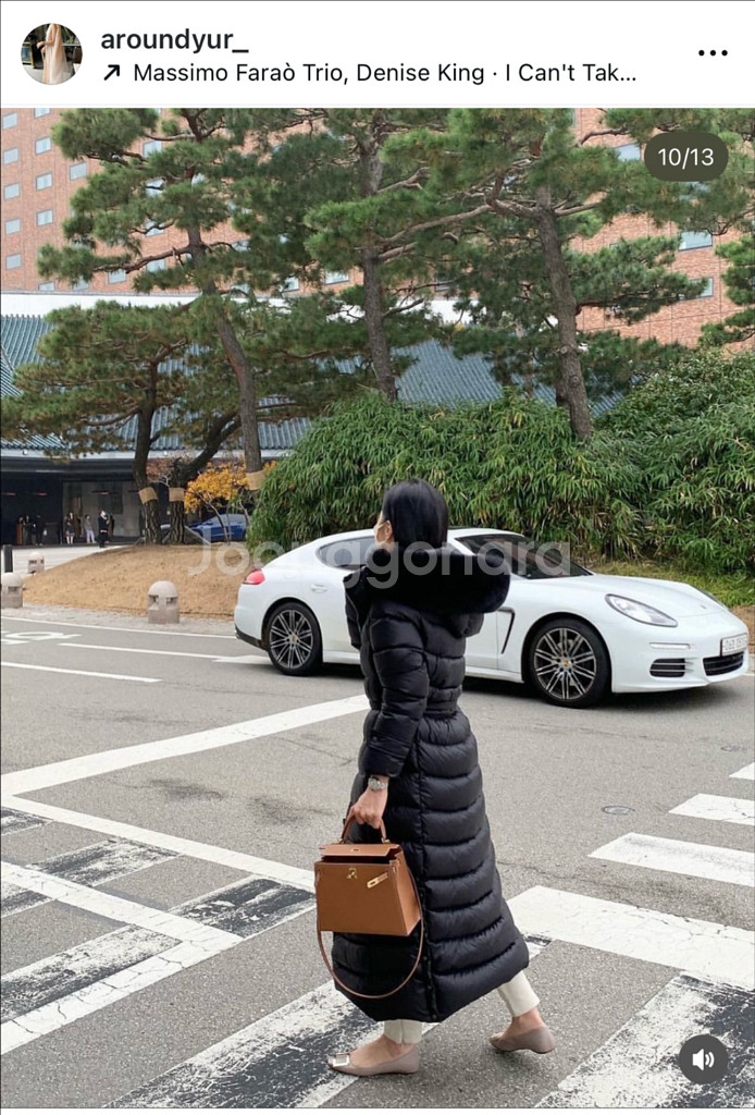 오늘만)어라운드율 사가폭스 구스패딩 롱롱 블랙 s--2
