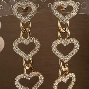 하트 드롭 귀걸이