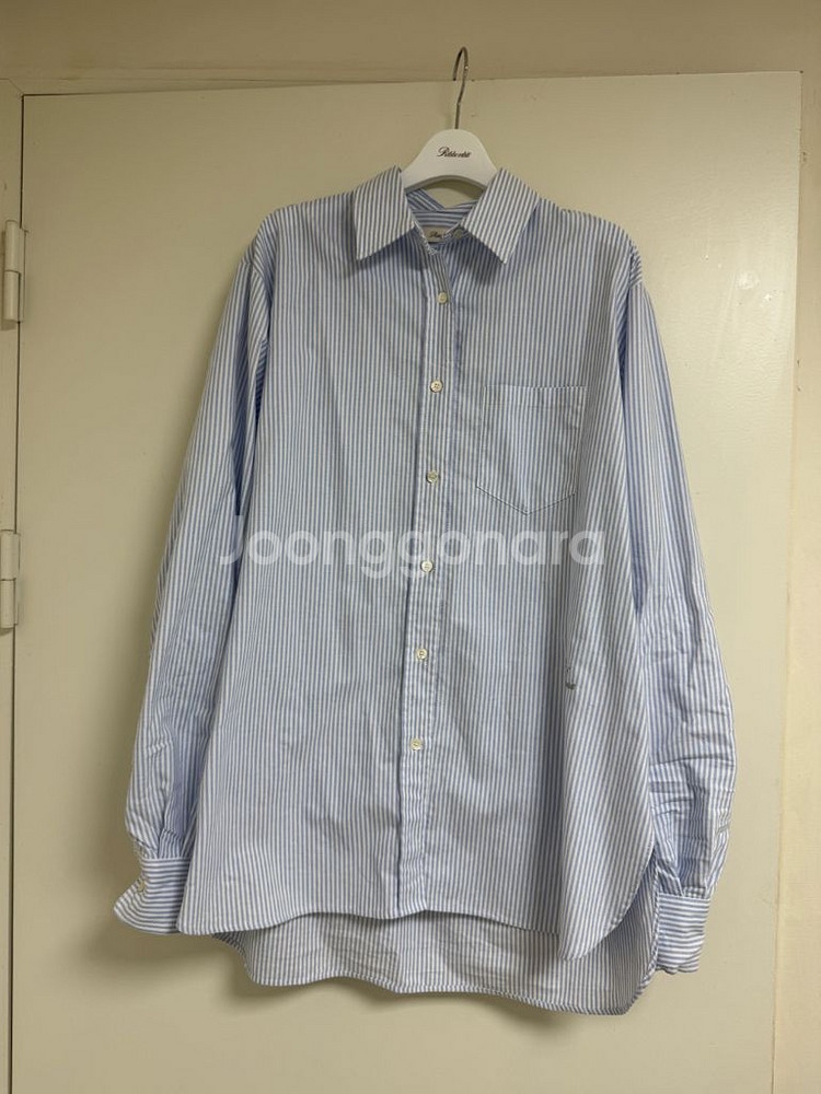 리본빛 Oxford Striped Shirt - Blu--2