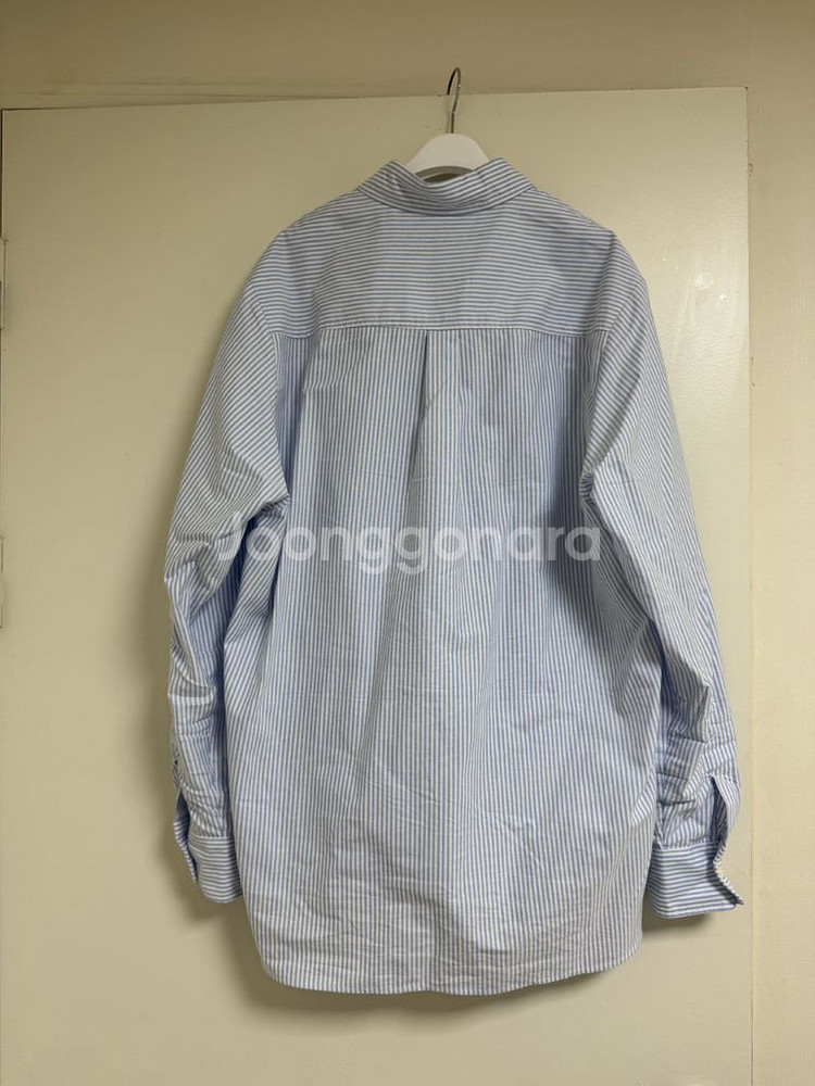 리본빛 Oxford Striped Shirt - Blu--3