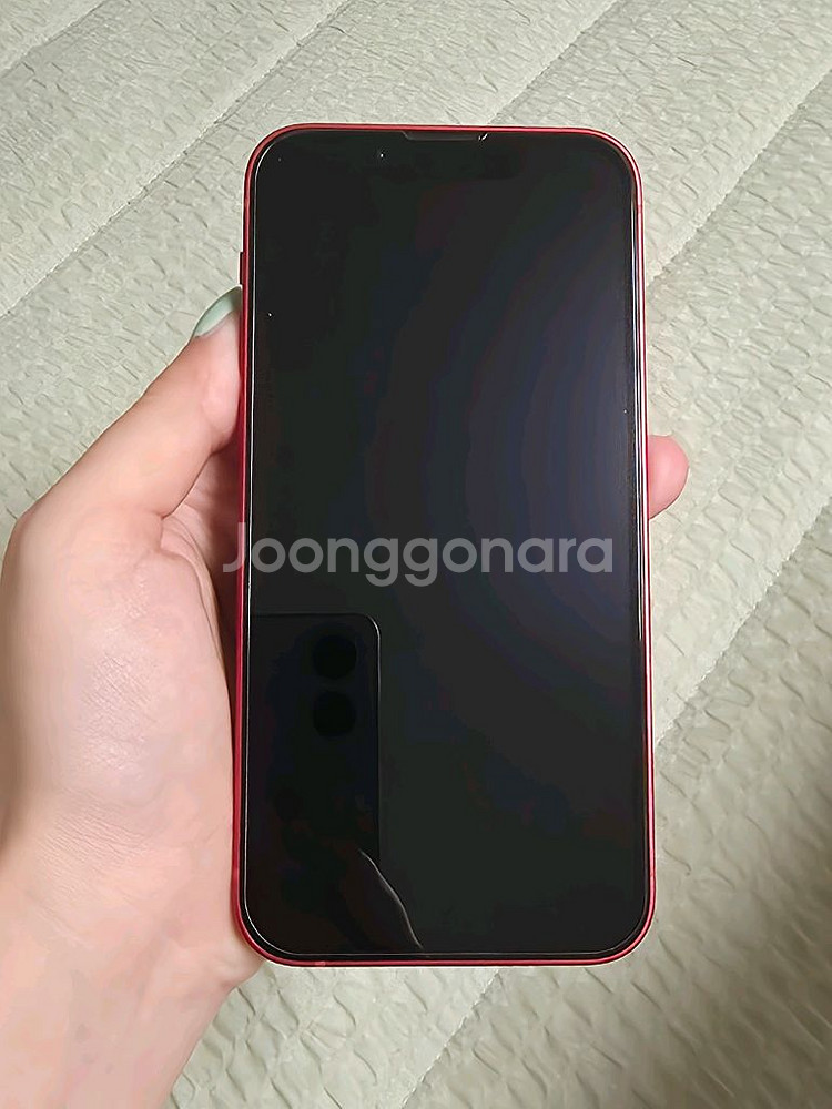 아이폰13미니 프로덕트 레드 순정상태 S급 배터리99 풀박 풀세트--2
