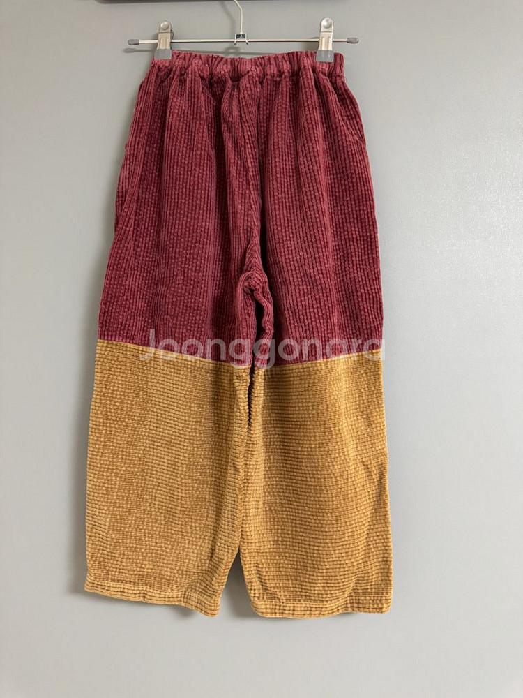 탐베레 투톤 배색 코듀로이 팬츠 8T--1