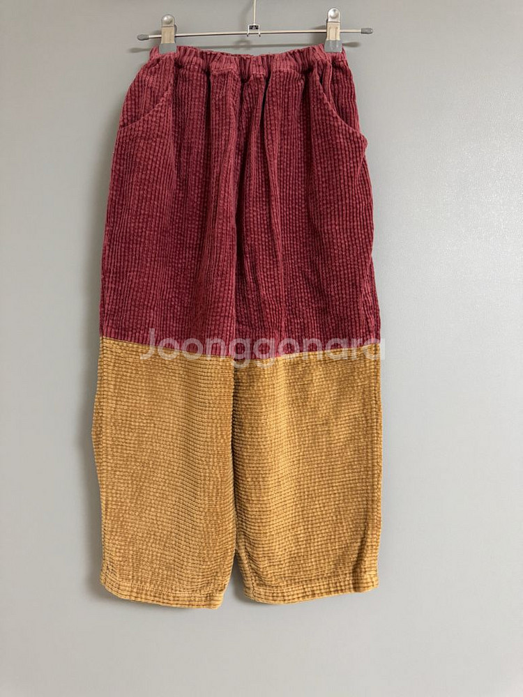 탐베레 투톤 배색 코듀로이 팬츠 8T--0