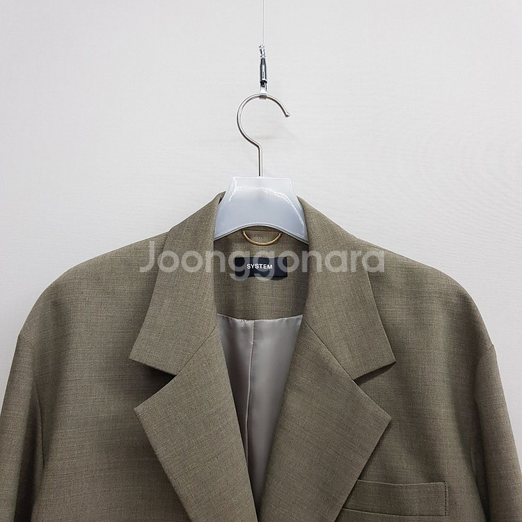 한섬 시스템 2022 울블렌드 크롭 데일러드 자켓--3
