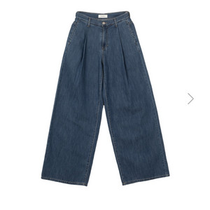 PVCS 와이드 핀턱 데님