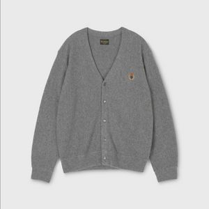 헤리티지플로스 크레스트 울 가디건 그레이 xs