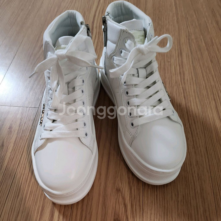 시스템 레더 하이탑 스니커즈--4