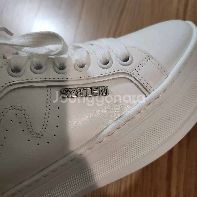 시스템 레더 하이탑 스니커즈--8