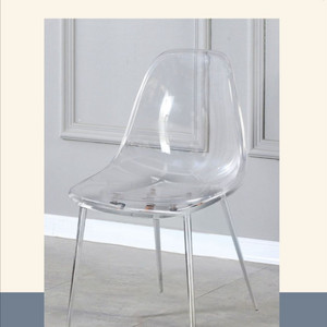 가구느낌 클린체어 투명 의자 2EA