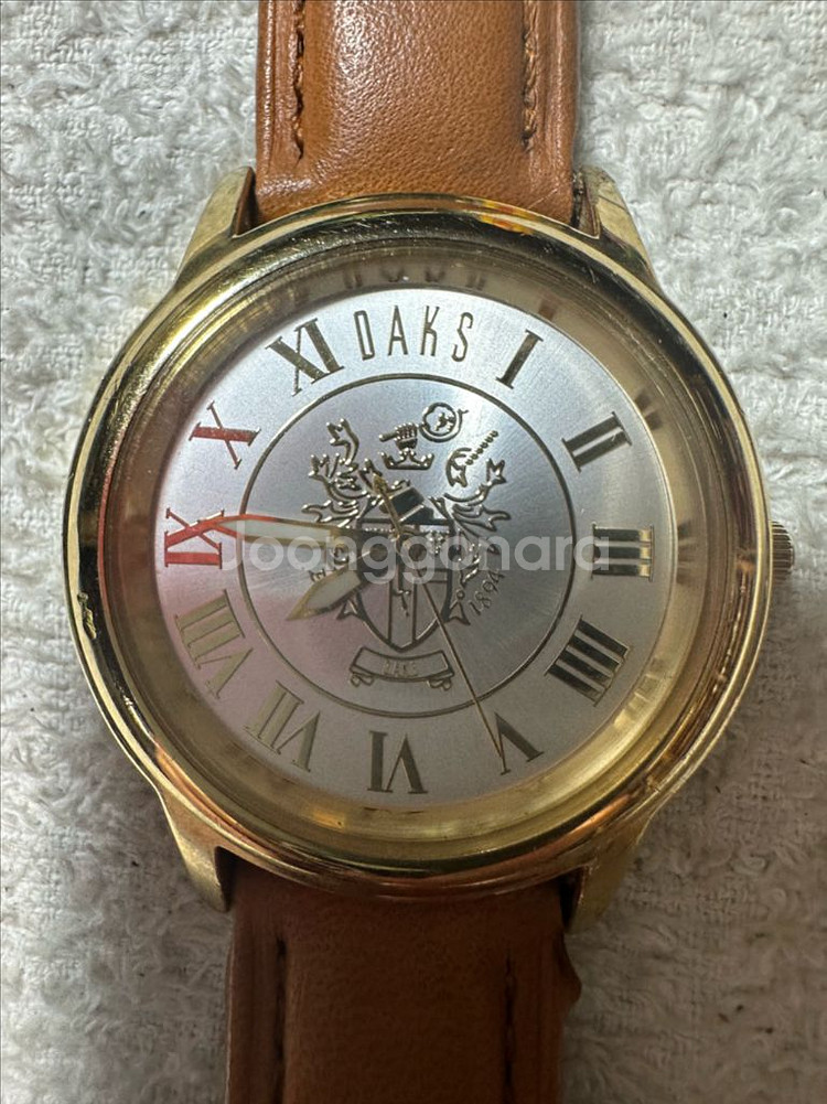 닥스 DG-892 골드톤 로마 인덱스 빈티지 쿼츠 시계--2