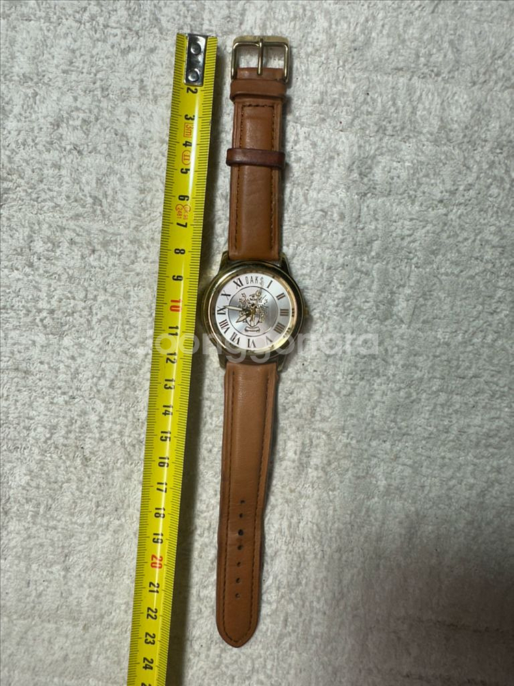 닥스 DG-892 골드톤 로마 인덱스 빈티지 쿼츠 시계--8