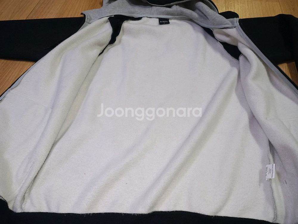 메가폰 기모 후드 집업자켓--5