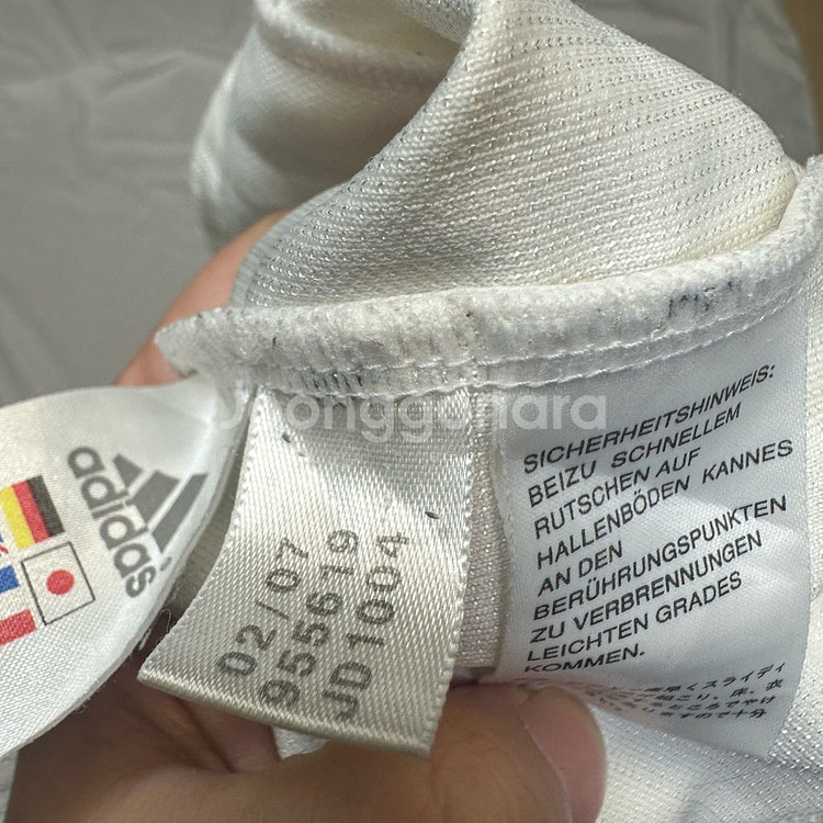 아디다스 올드스쿨 빅로고 스트라이프 화이트트랙탑져지 L--4