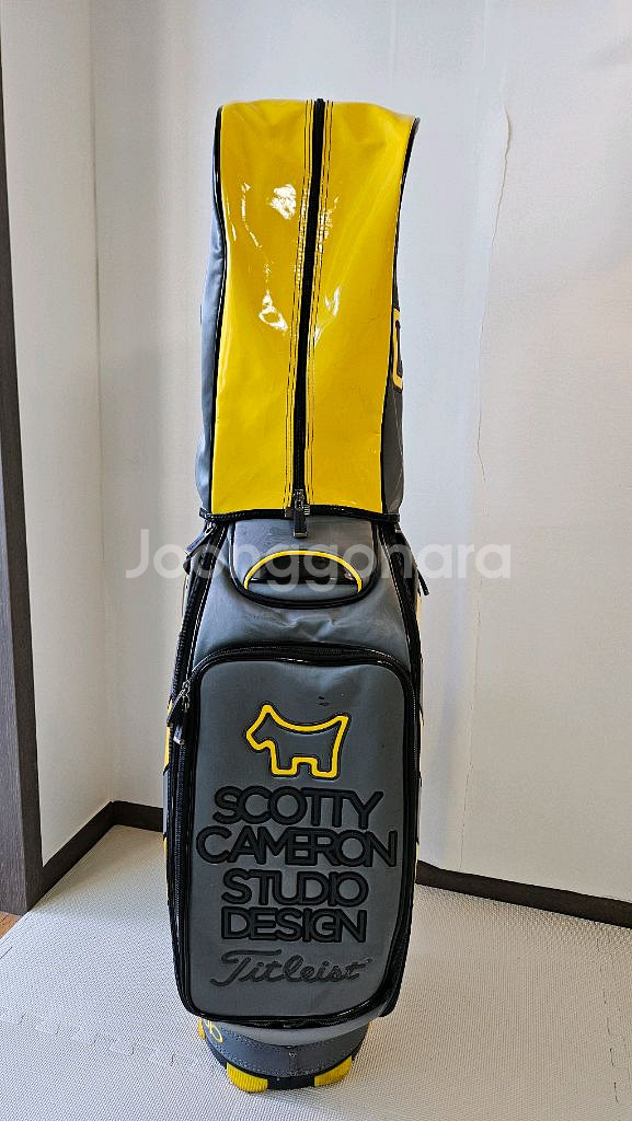 스카티카메론 옐로 커션 스트라이프 투어백--3