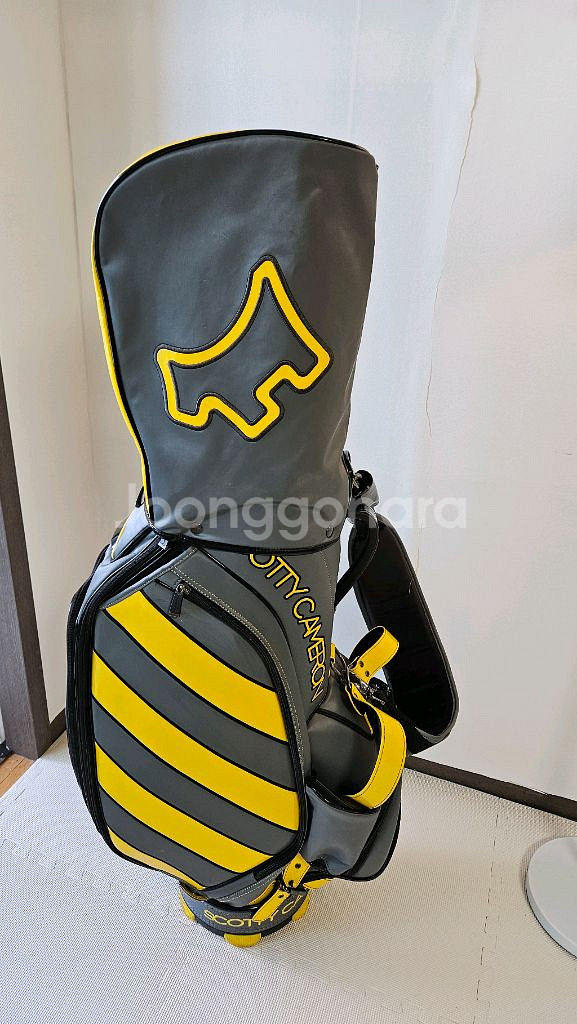 스카티카메론 옐로 커션 스트라이프 투어백--2