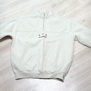 아이앱 스튜디오 하프 집업 오트밀 버건디 (23SS)