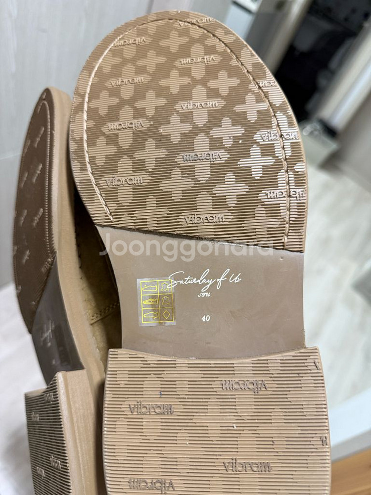 에스티유 스웨이드 페니 로퍼 베이지 40사이즈--3