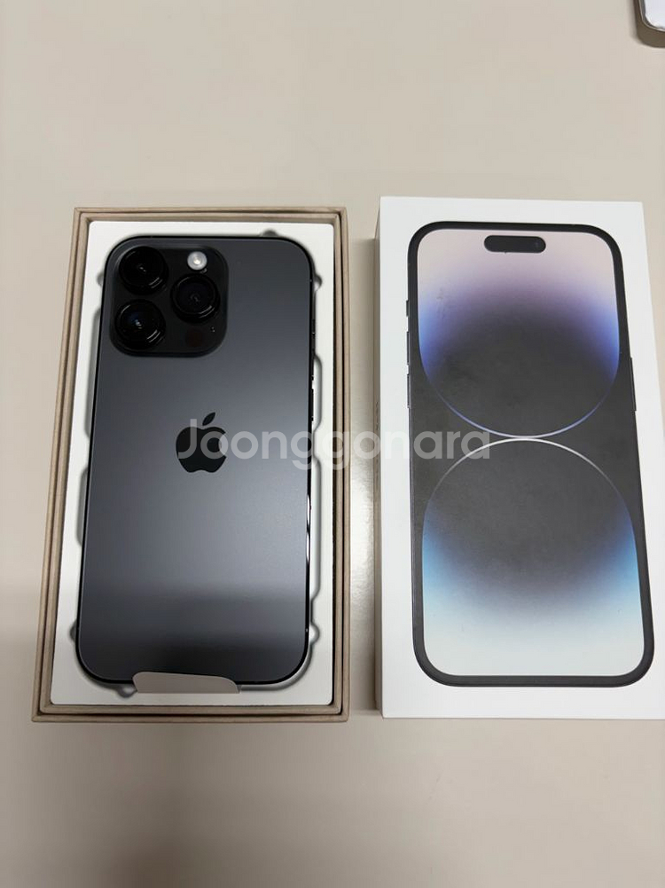 (리퍼미사용)아이폰14 프로 스페이스블랙128GB 풀박--0