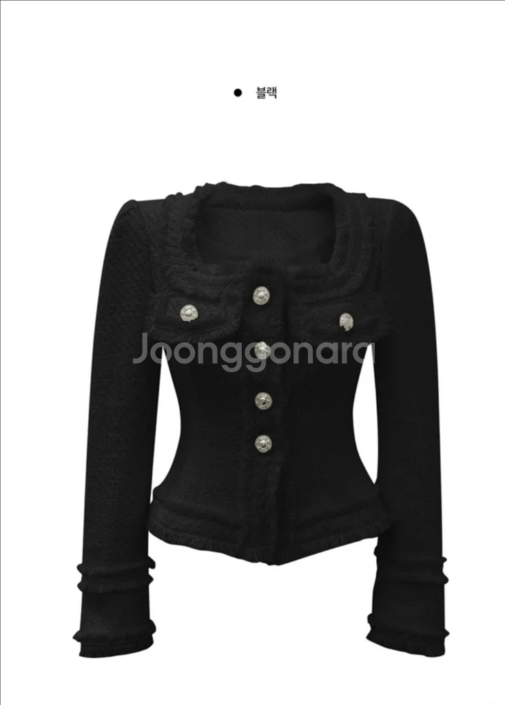 모디무드 트위드자켓 크롭자켓--3