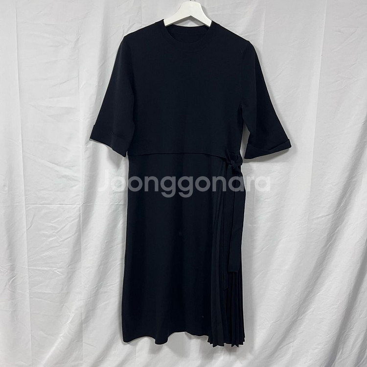 빈폴레이디스 플리츠 믹스 니트 원피스--0