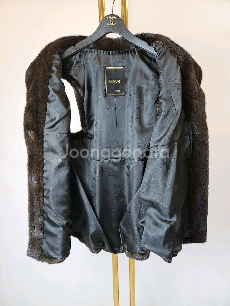 득템찬스 블랙 풀스킨 세미롱밍크베스트--8