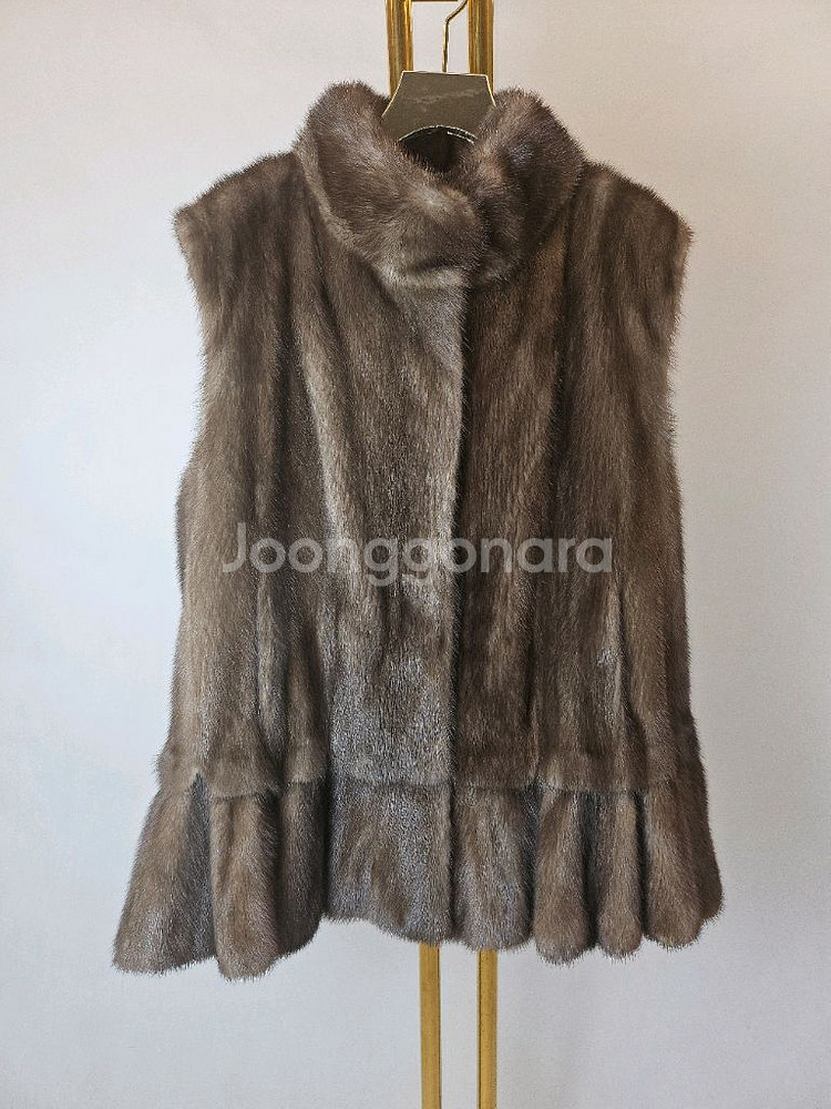 득템찬스 최고급 실버블루 풀스킨 밍크베스트--0