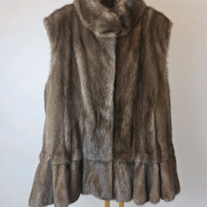 득템찬스 최고급 실버블루 풀스킨 밍크베스트