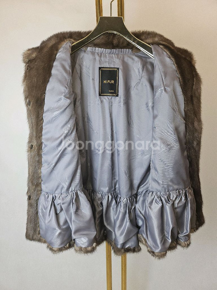 득템찬스 최고급 실버블루 풀스킨 밍크베스트--8
