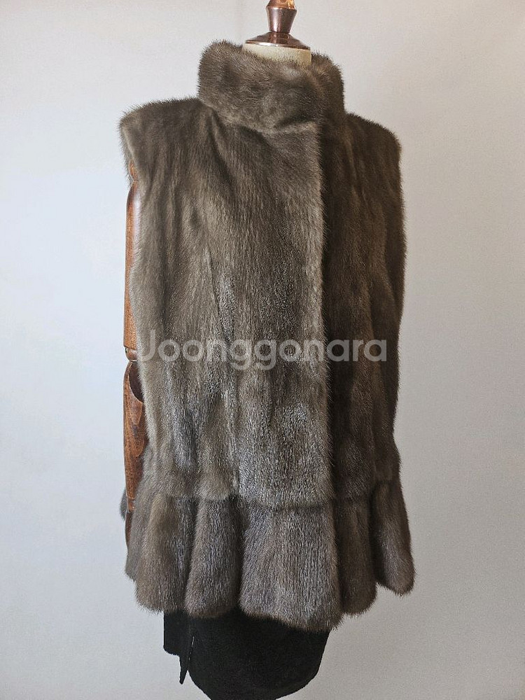 득템찬스 최고급 실버블루 풀스킨 밍크베스트--7