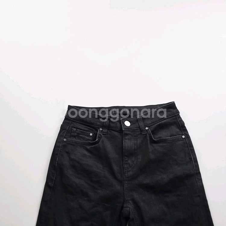 플랙진 청바지 흑청 스판 데님 사이즈25 R2482--3