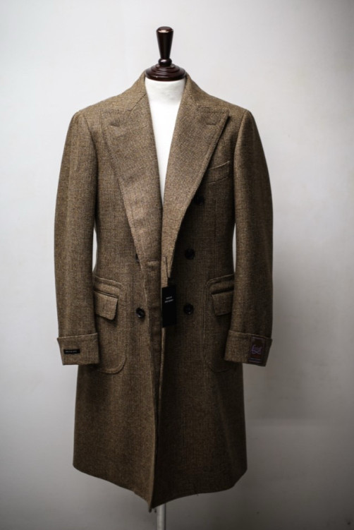 링자켓 라마르쉐 로밧 트위드 카멜브라운 폴로코트 48--1