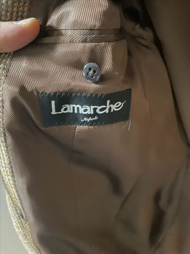 링자켓 라마르쉐 로밧 트위드 카멜브라운 폴로코트 48--6