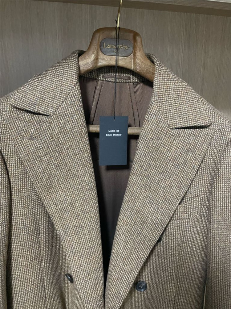 링자켓 라마르쉐 로밧 트위드 카멜브라운 폴로코트 48--3