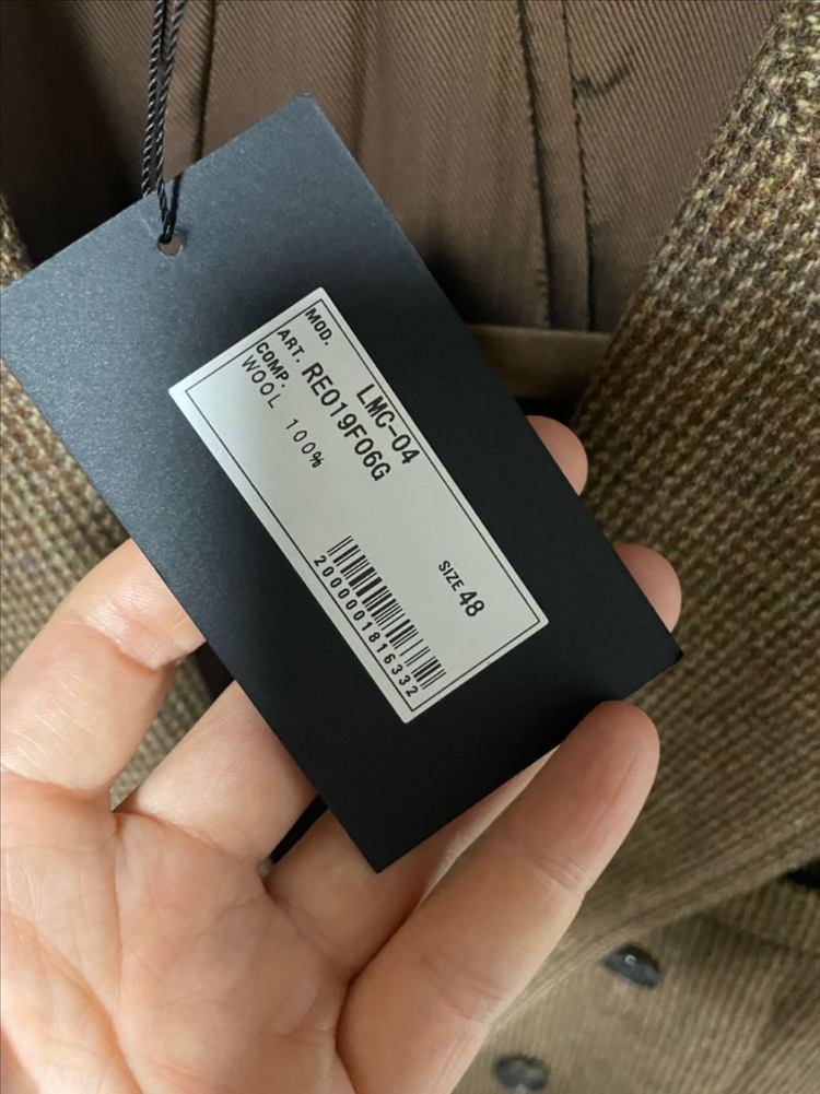 링자켓 라마르쉐 로밧 트위드 카멜브라운 폴로코트 48--8