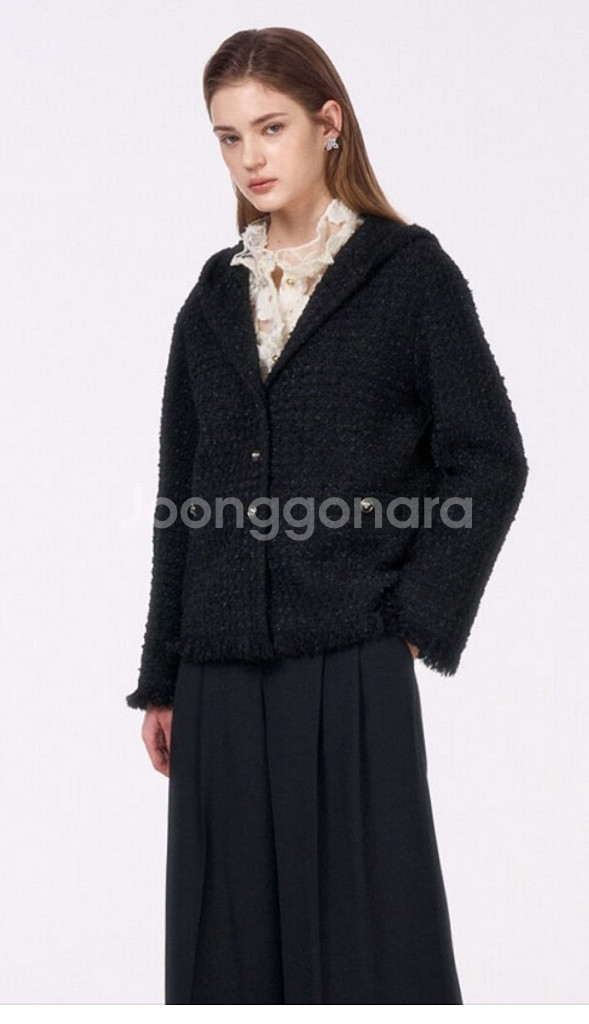 랑방컬렉션 로스 트위드 자켓 66 새것--0