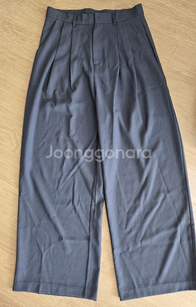 남자 투턱 와이드팬츠 M(30)--1
