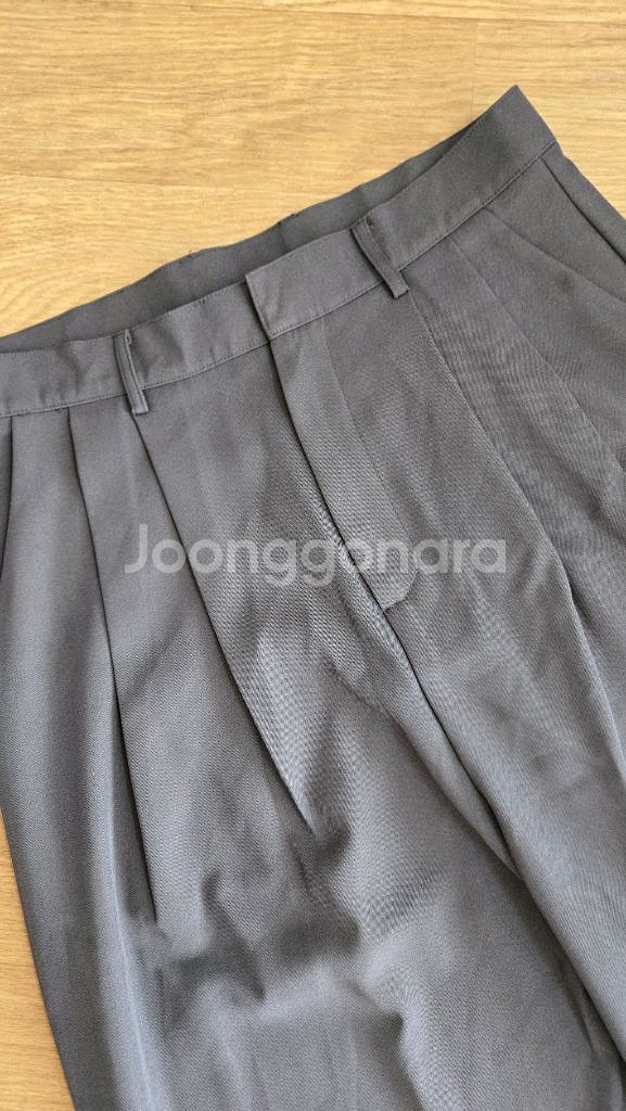남자 투턱 와이드팬츠 M(30)--2