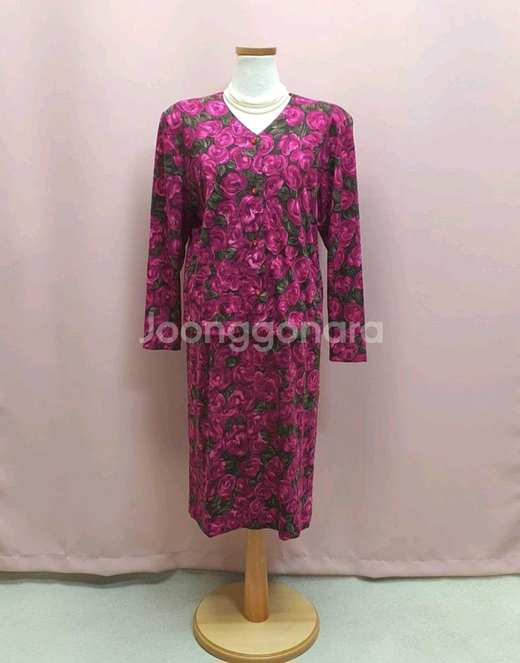 Montsoie 일본빈티지 몬테소이 로즈 셋업--1