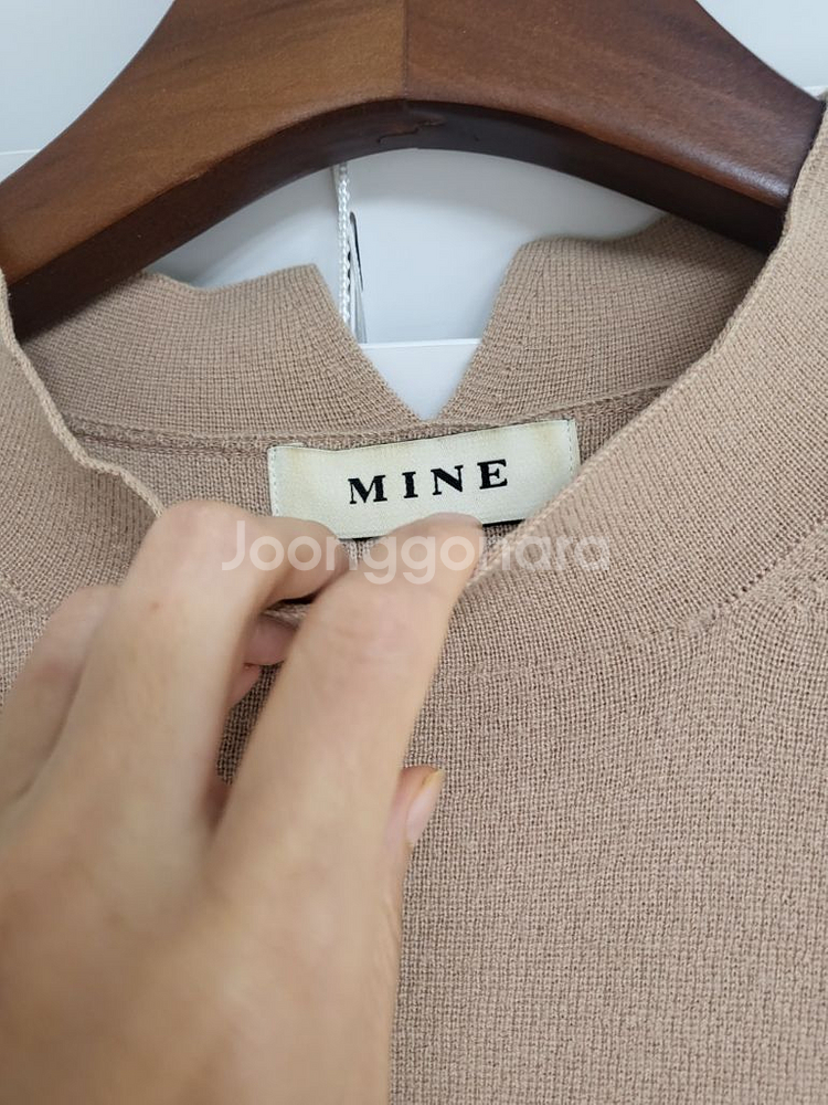 한섬 마인 모100% 니트 원피스--1