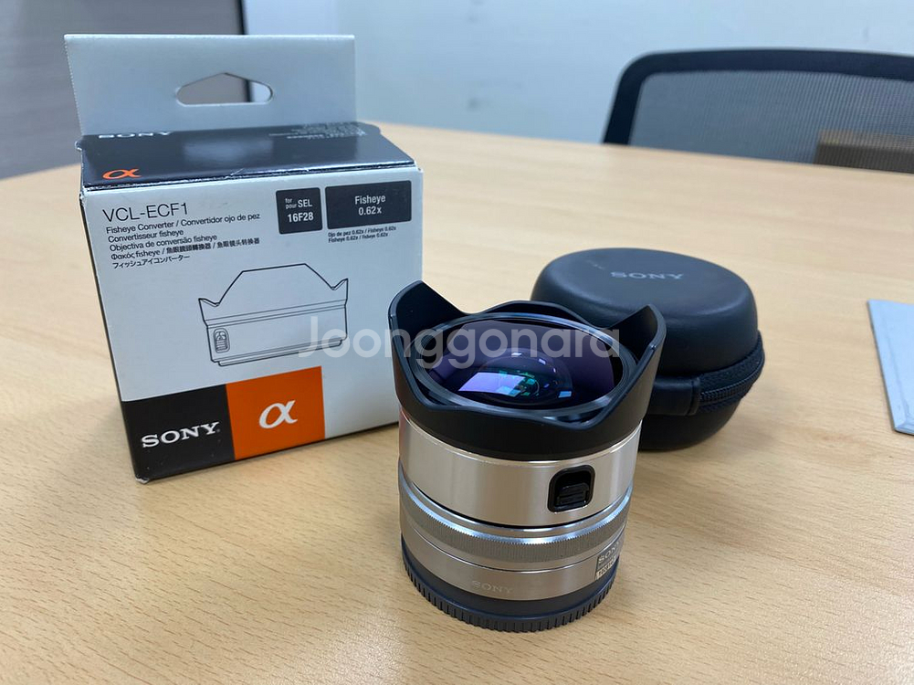 크롭바디용 팬케익렌즈(sel16f28)+소니 어안컨버터--0