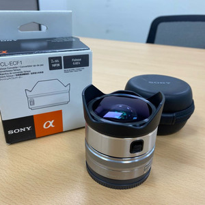 크롭바디용 팬케익렌즈(sel16f28)+소니 어안컨버터