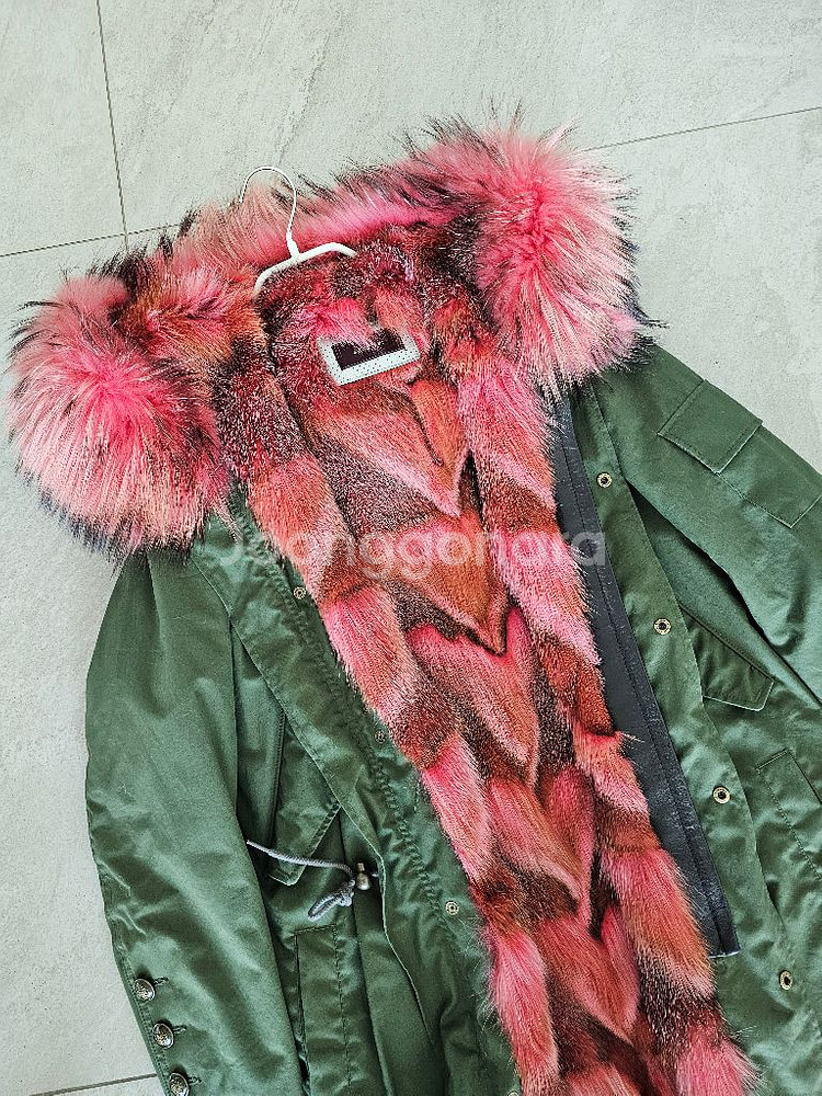 사바티에 폭스퍼 트리밍 야상--1