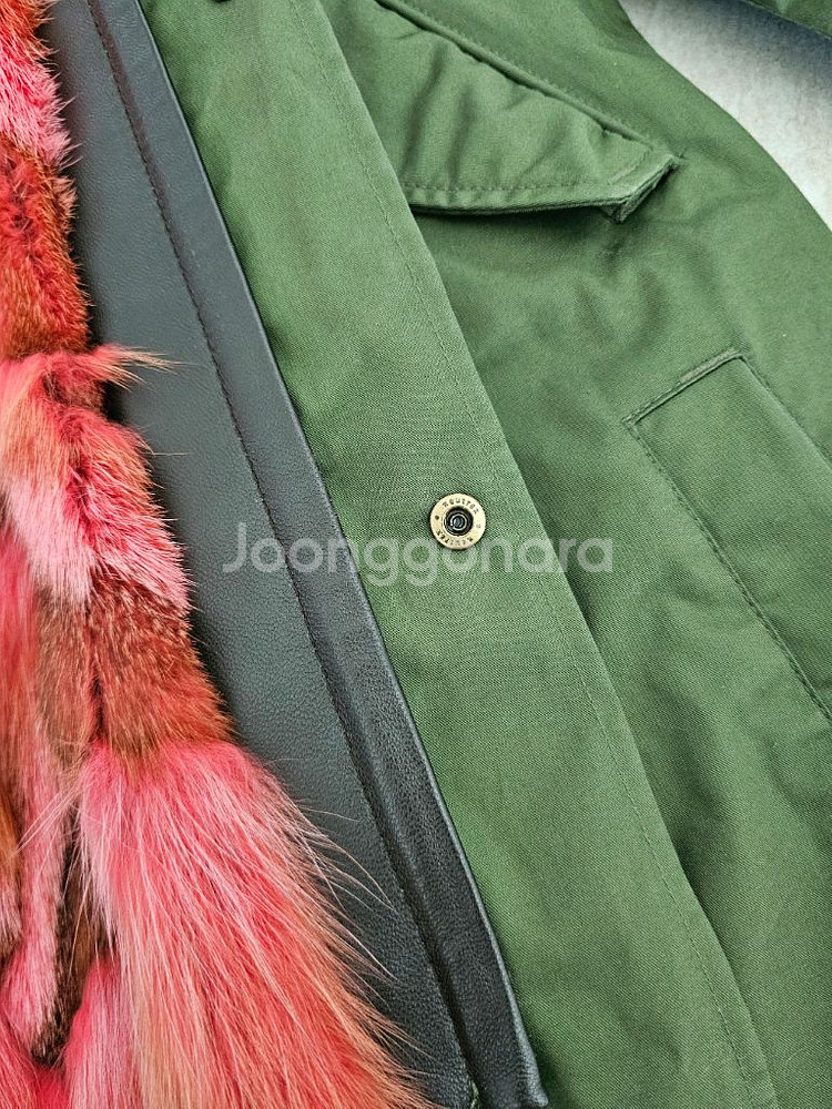 사바티에 폭스퍼 트리밍 야상--4