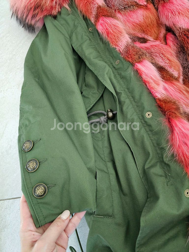 사바티에 폭스퍼 트리밍 야상--3