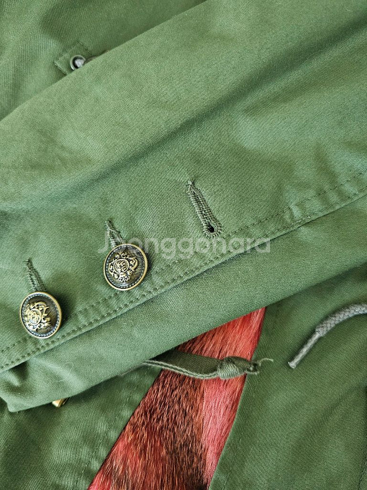 사바티에 폭스퍼 트리밍 야상--6