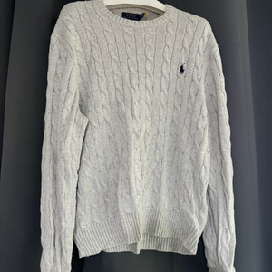 폴로 랄프로렌 케이블 니트 스웨터 그레이 XL