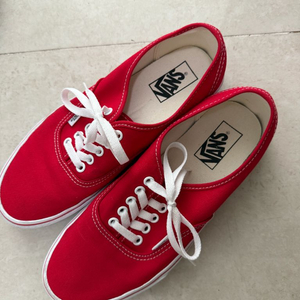 반스 어센틱 레드 270사이즈(1회착용)