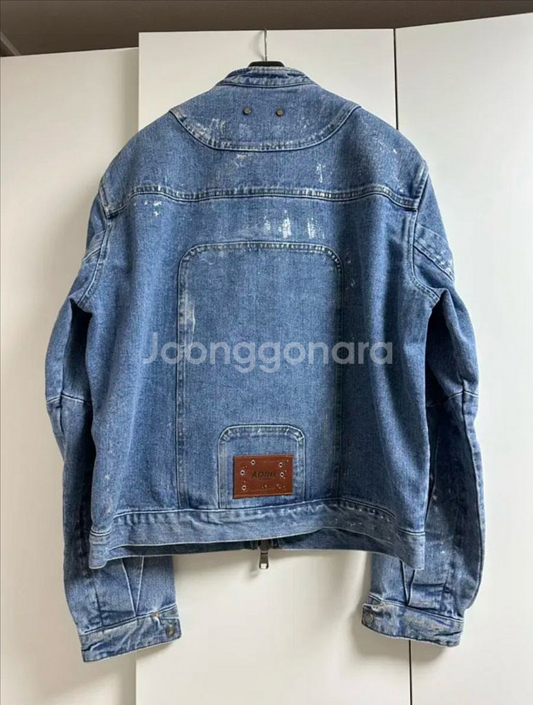 엔더슨벨 라이더 코팅 크롭데님자켓--1